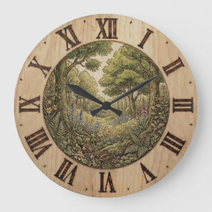 Spring Forest Wall Clock – Nature Decor