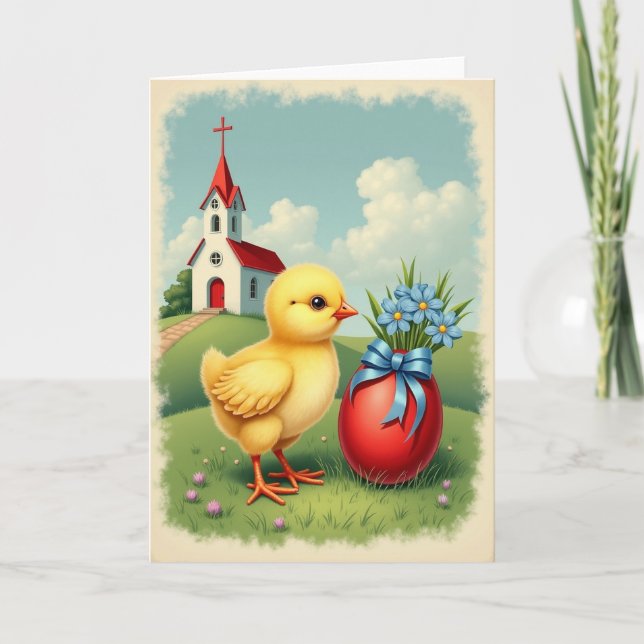 Spring Fowl Bouquet Scene Card (Front)