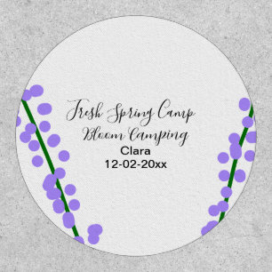 Spring fresh camping lavender flowers name date si patch