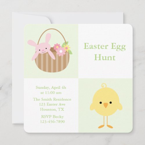 Spring Friends Easter Egg Hunt Holiday Card