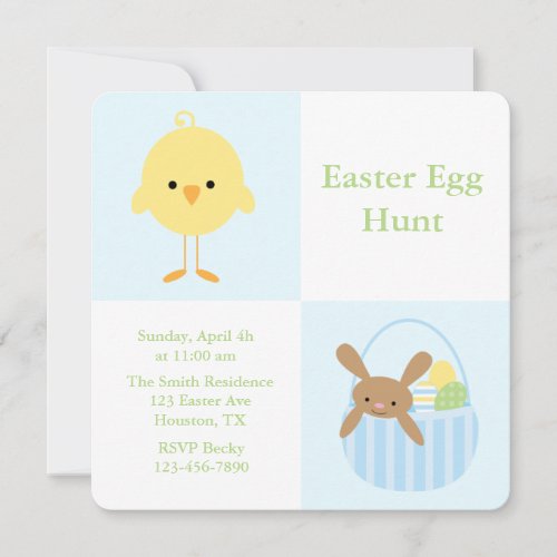 Spring Friends Easter Egg Hunt Holiday Card