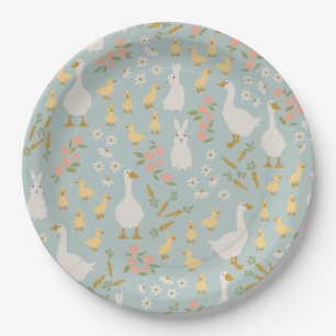 Spring Friends Paper Plates