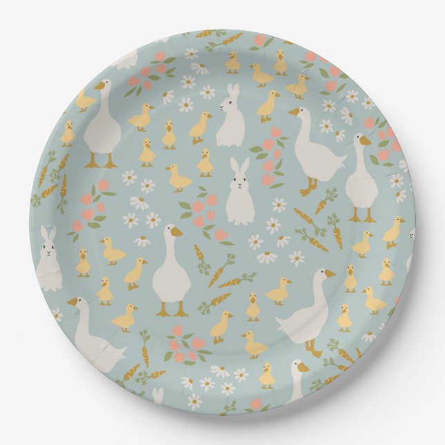 Spring Friends Paper Plates (Front)