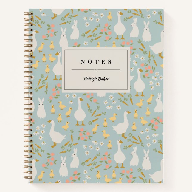 Spring Friends Personalized Notebook (Front)