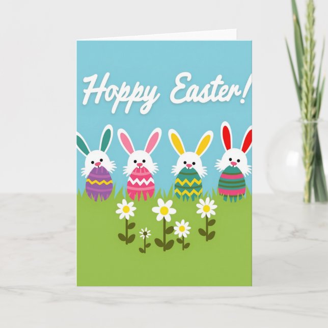 Spring Fun Faux Gold Foil Look Card (Front)