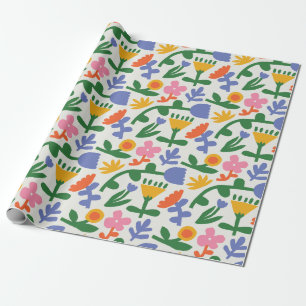 Spring Fun Floral Wrapping Paper