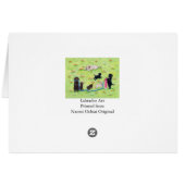 Spring Fun Labradors Painting Cards (Back Horizontal)