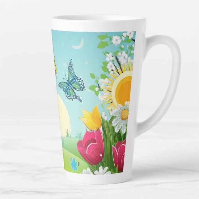 Spring Garden3 Latte Mug (Right)