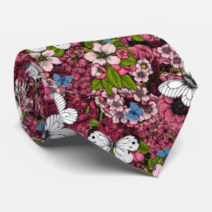 Spring garden 2 neck tie