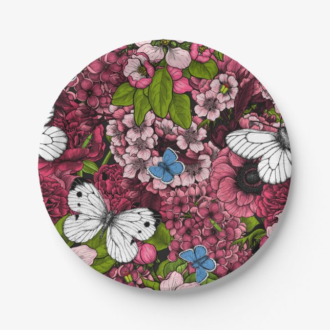 Spring garden 2 paper plates (Front)