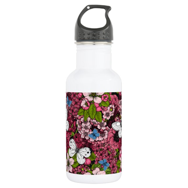 Spring garden 2 stainless steel water bottle (Front)