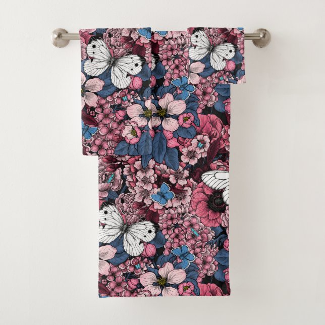 Spring garden bath towel set (Insitu)