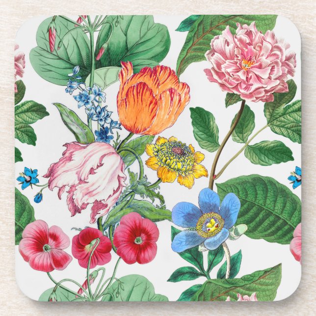 Spring garden beverage coaster (Front)