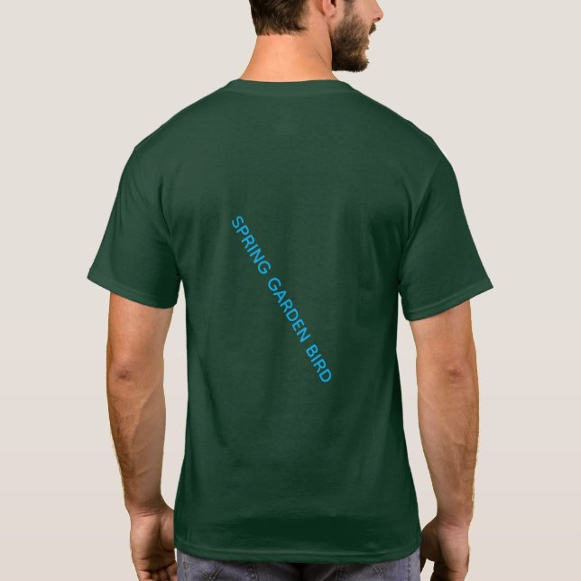 SPRING GARDEN BIRD GTRAPHIC ART T-Shirt (Back)