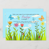 Spring Garden Birthday Party Invitations (Front/Back)