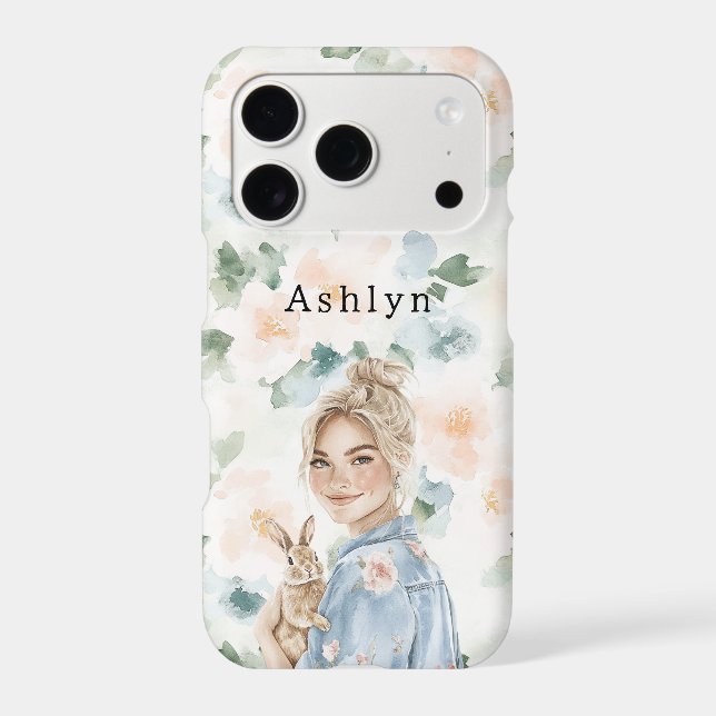 Spring Garden Blond Female Bunny Rabbit Case-Mate iPhone Case (Back)