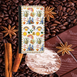 Spring Garden Butterfly Rainbow Sunshine Greenery Samsung Galaxy S5 Wallet Case