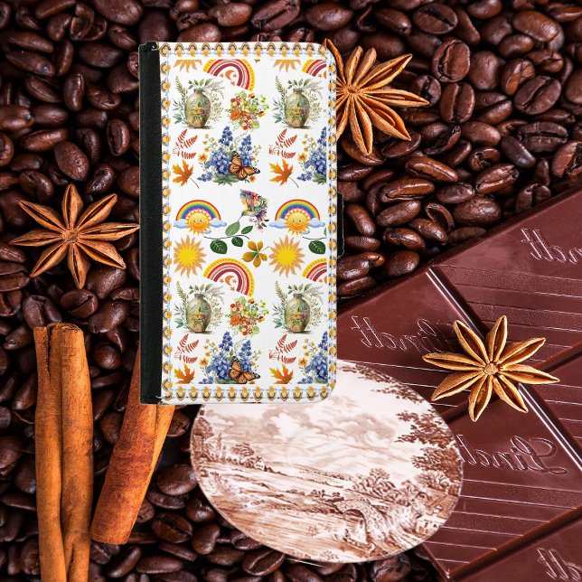 Spring Garden Butterfly Rainbow Sunshine Greenery  Samsung Galaxy Wallet Case (Spring Garden Butterfly Rainbow Sunshine Greenery Samsung Galaxy Wallet Case)