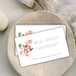 Spring Garden Clothes Baby Shower Diaper Raffle Enclosure Card
