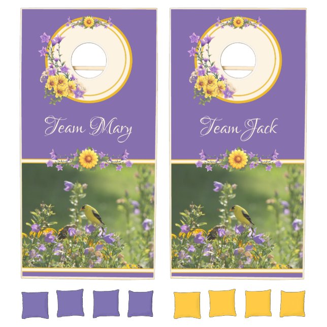 Spring Garden Collection Cream Cornhole Set (Set)