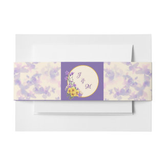 Spring Garden Collection Cream Invitation Belly Band