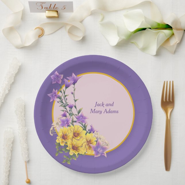 Spring Garden Collection  Paper Plates (Wedding)