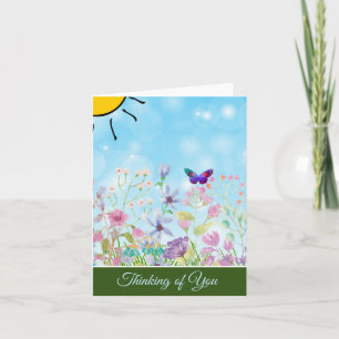 Spring garden customizable note card