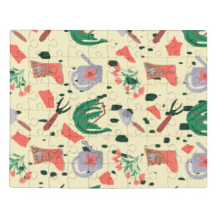 Spring Garden Doodles Illustration Jigsaw Puzzle