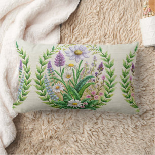 Spring Garden Embroidery Pillow Design – Chamomile