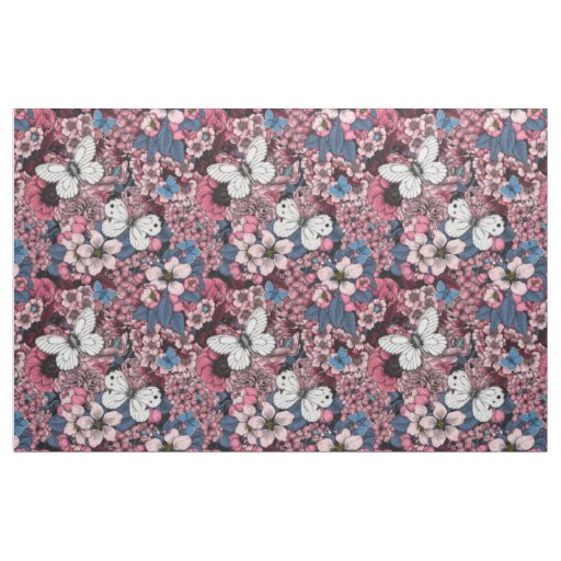 Spring garden fabric