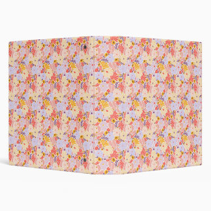 Spring Garden Floral 3-Ring Binder Pastel Flower