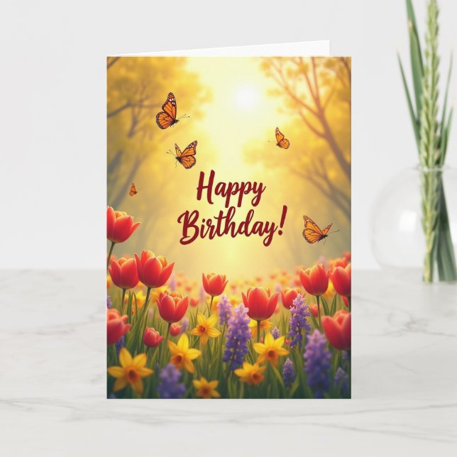 Spring Garden Floral Card (Front)