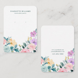 Spring Garden Floral Jewelry Display Card