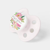 Spring Garden Floral Monogram Pacifier (Front Right)