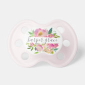Spring Garden Floral Monogram Pacifier (Front)
