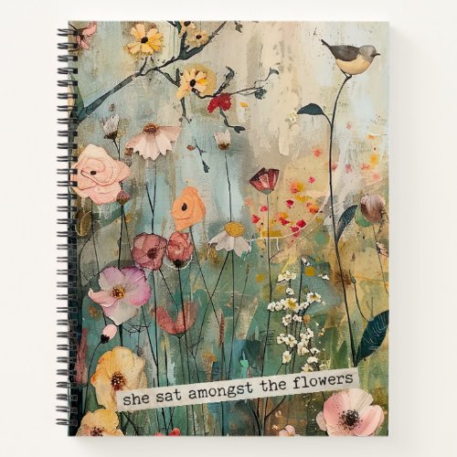 SPRING GARDEN FLORAL PAINTED JOURNAL BOOK