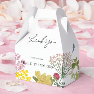 Spring Garden Flowers Bridal Shower Thank You   Favor Boxes