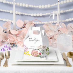 Spring Garden Flowers Bridal Shower Thank You   Favor Boxes