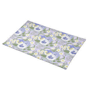 Spring Garden flowers on lavender Cloth Placemat