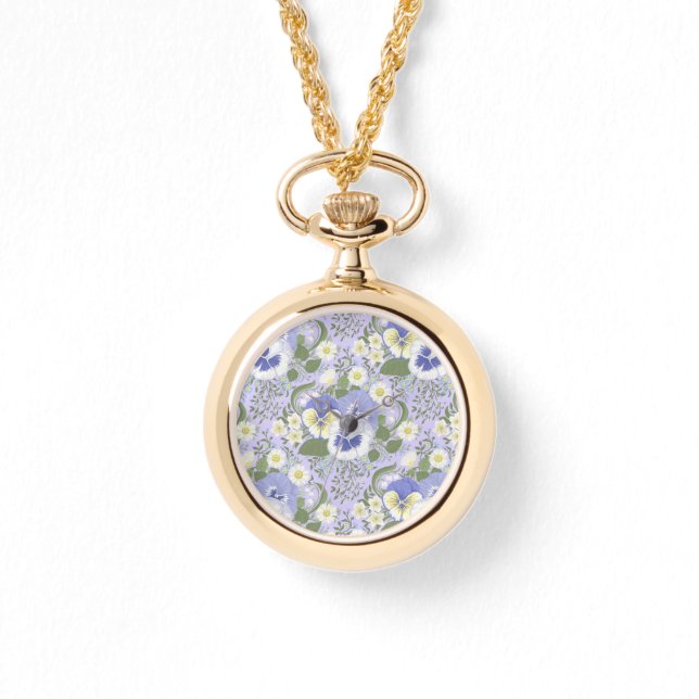 Spring Garden flowers on lavender Watch (Front)