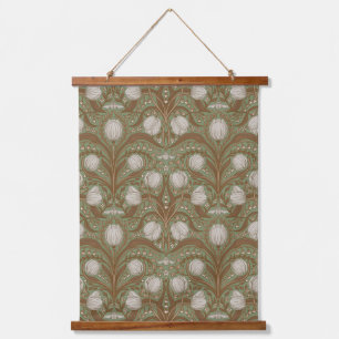 Spring Garden flowers on sage Hanging Tapestry