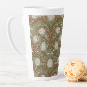 Spring Garden flowers on sage Latte Mug