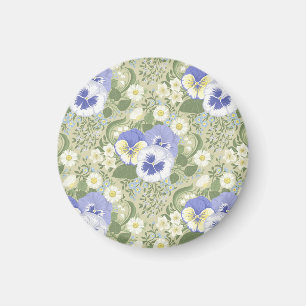 Spring Garden flowers on sage Magnet