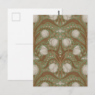 Spring Garden flowers on sage Postcard