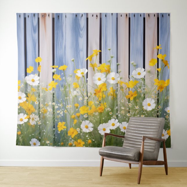 Spring Garden Flowers Party Backdrop Wall Art (In Situ (Horizontal))