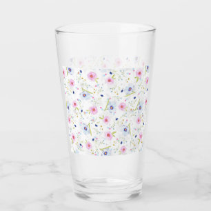 Spring Garden Flowers Pattern Glass
