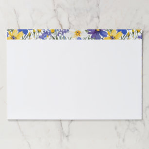 Spring Garden Flowers Pretty Floral Botanical Paper Pad
