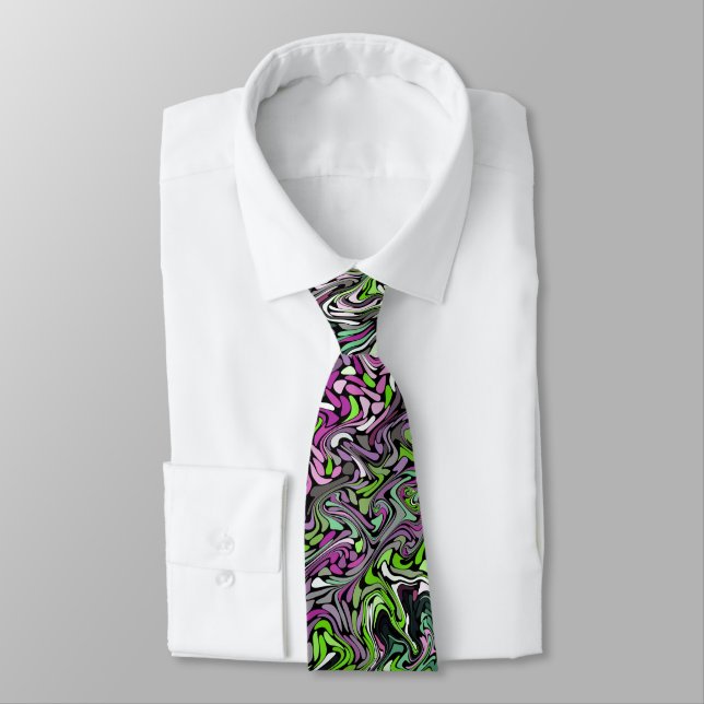 Spring Garden Fractal Neck Tie (Tied)