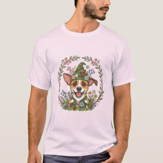 spring garden gnome dog T-Shirt