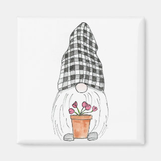 Spring Garden Gnome Magnet